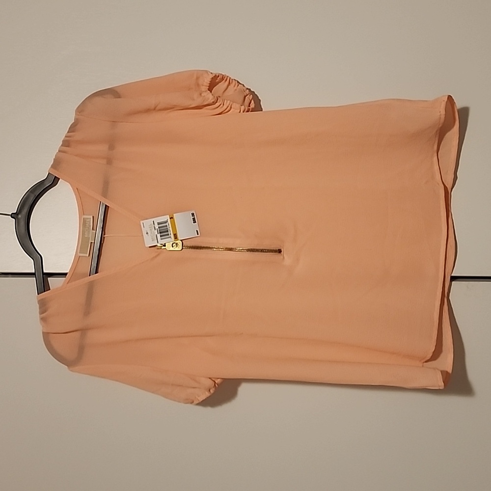 Michael Kors peach blouse brand new